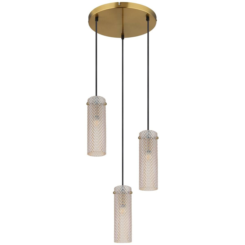 GLOBO Pendelleuchte
amber gold Glas Metall H/D: ca. 120×35 cm E14 3 Brennstellen
