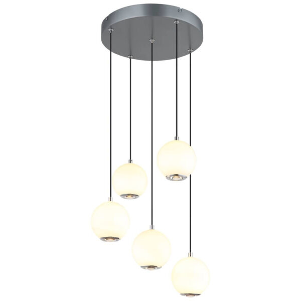 GLOBO Pendelleuchte
Opal grau Metall Glas H/D: ca. 150x39 cm 1 Brennstellen