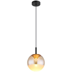 GLOBO LED-Hängeleuchte schwarz messing Metall Aluminium H/D: ca. 130x25 cm 1 Brennstellen