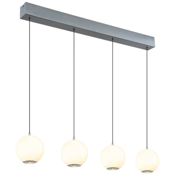 GLOBO Pendelleuchte
grau Opal Metall Glas B/H/T/L: ca. 15x150x99x99 cm 1 Brennstellen