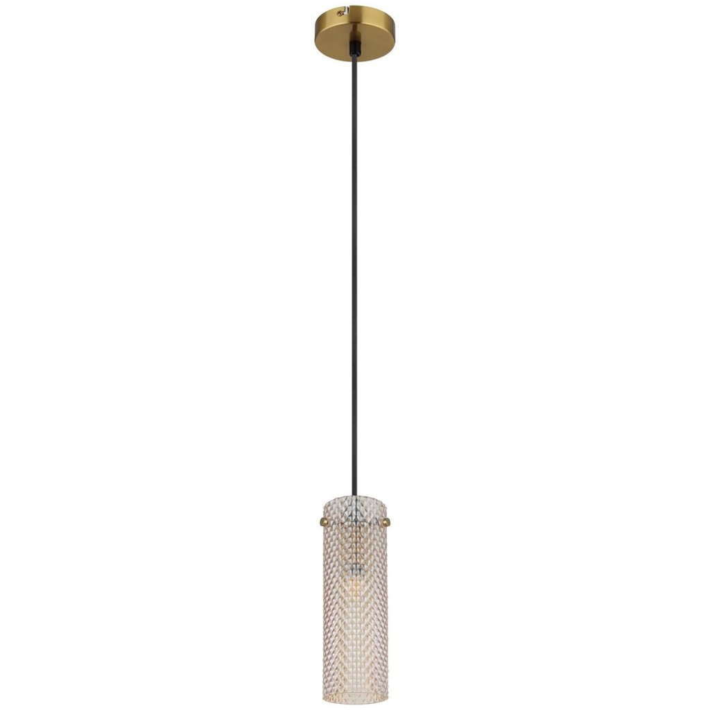 GLOBO Pendelleuchte
amber gold Metall Glas H/D: ca. 120×10 cm E14 1 Brennstellen