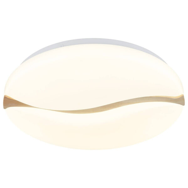 GLOBO LED-Deckenleuchte weiß Opal Metall Kunststoff H/D: ca. 8x39 cm 1 Brennstellen