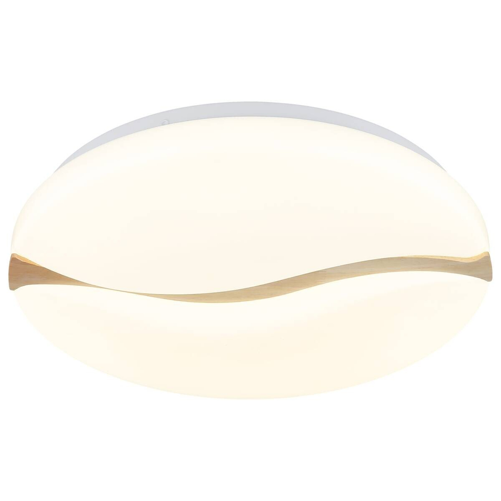 GLOBO LED-Deckenleuchte weiß Opal Metall Kunststoff H/D: ca. 8x39 cm 1 Brennstellen