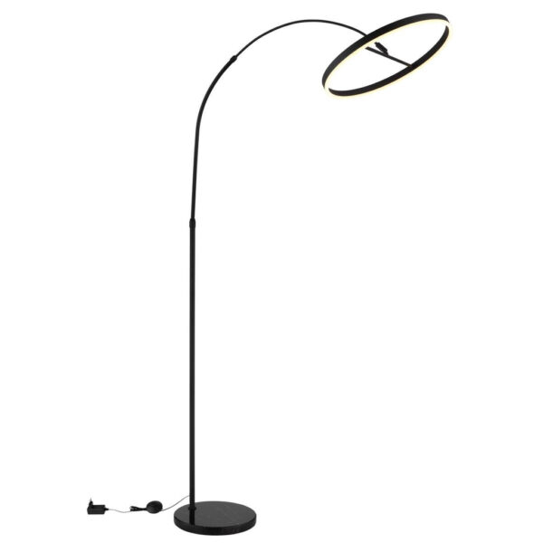 9007371566396 GLOBO Stehlampe
mattschwarz Opal Kunststoff Metall Marmor B/H/L: ca. 50x203x107 cm 1 Brennstellen