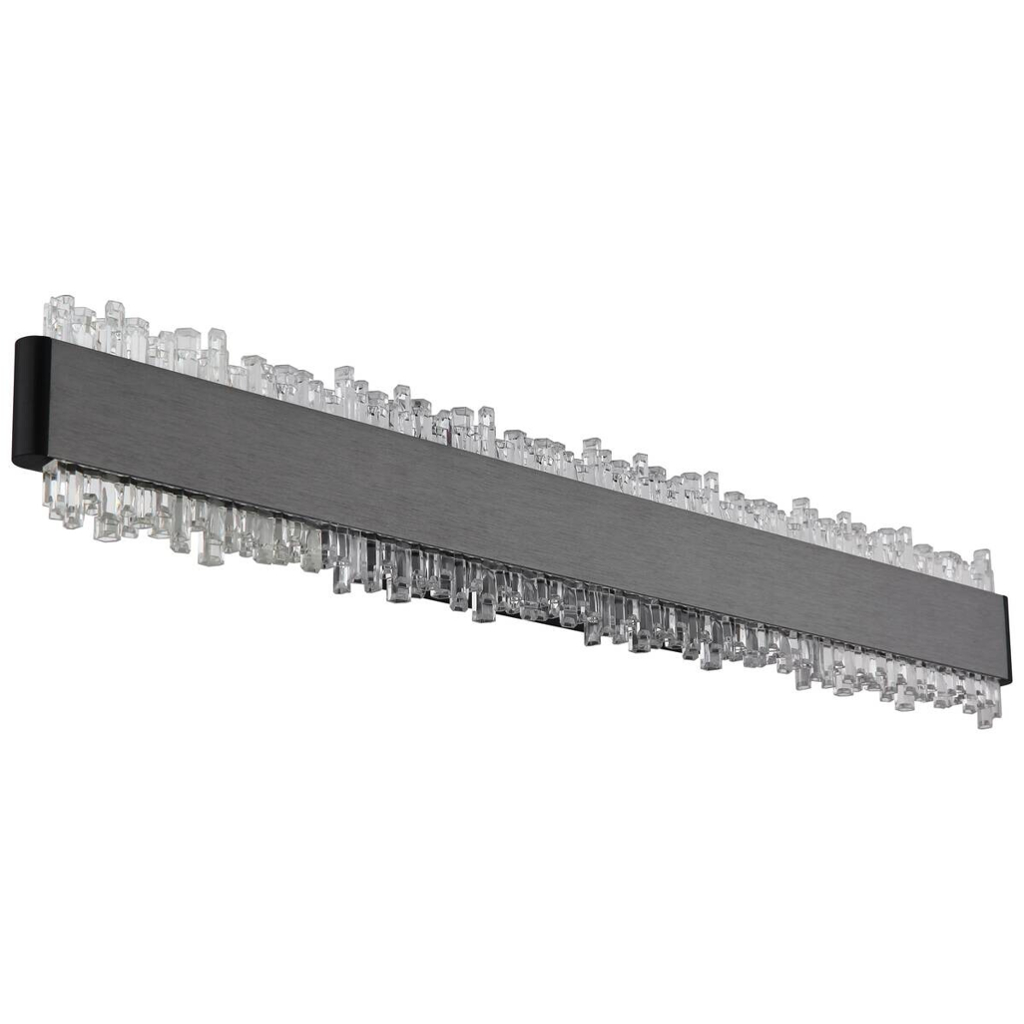 GLOBO Wandleuchte
schwarz grau Metall Aluminium B/H/L: ca. 6,5×53,5×14,5 cm