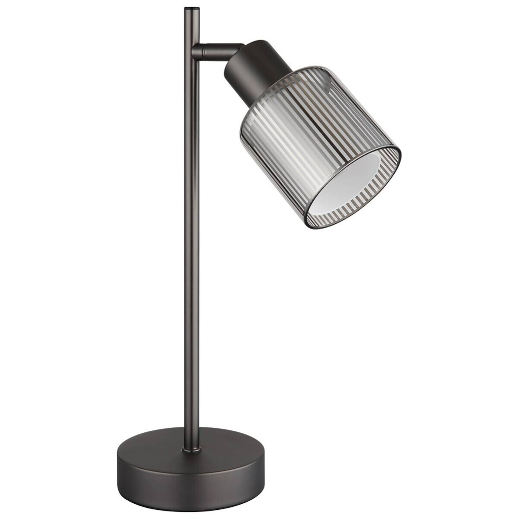 GLOBO Tischleuchte
schwarz Chrom Glas Metall B/H/L: ca. 11,5×37,5×15 cm E14 1 Brennstellen