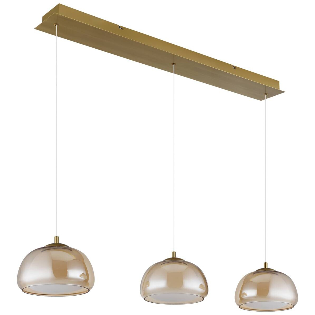 GLOBO Hängeleuchte
gold Metall Glas B/H/L: ca. 36x21x101 cm