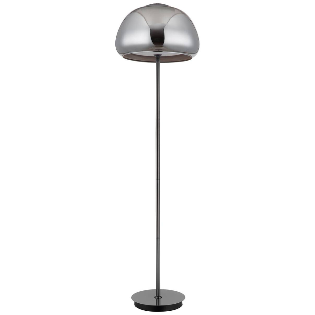 GLOBO Stehlampe
Chrom schwarz Metall Glas B/H/L: ca. 44x37x44 cm