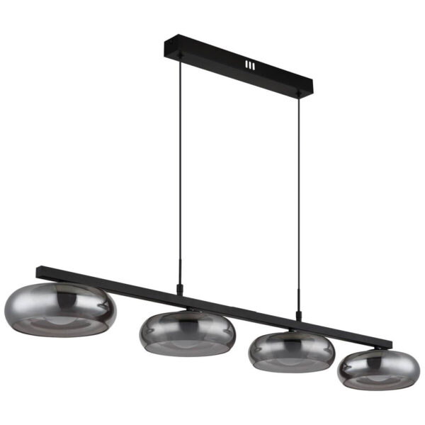 GLOBO Hängeleuchte
Rauch schwarz Glas Metall B/H/L: ca. 26x17x124 cm