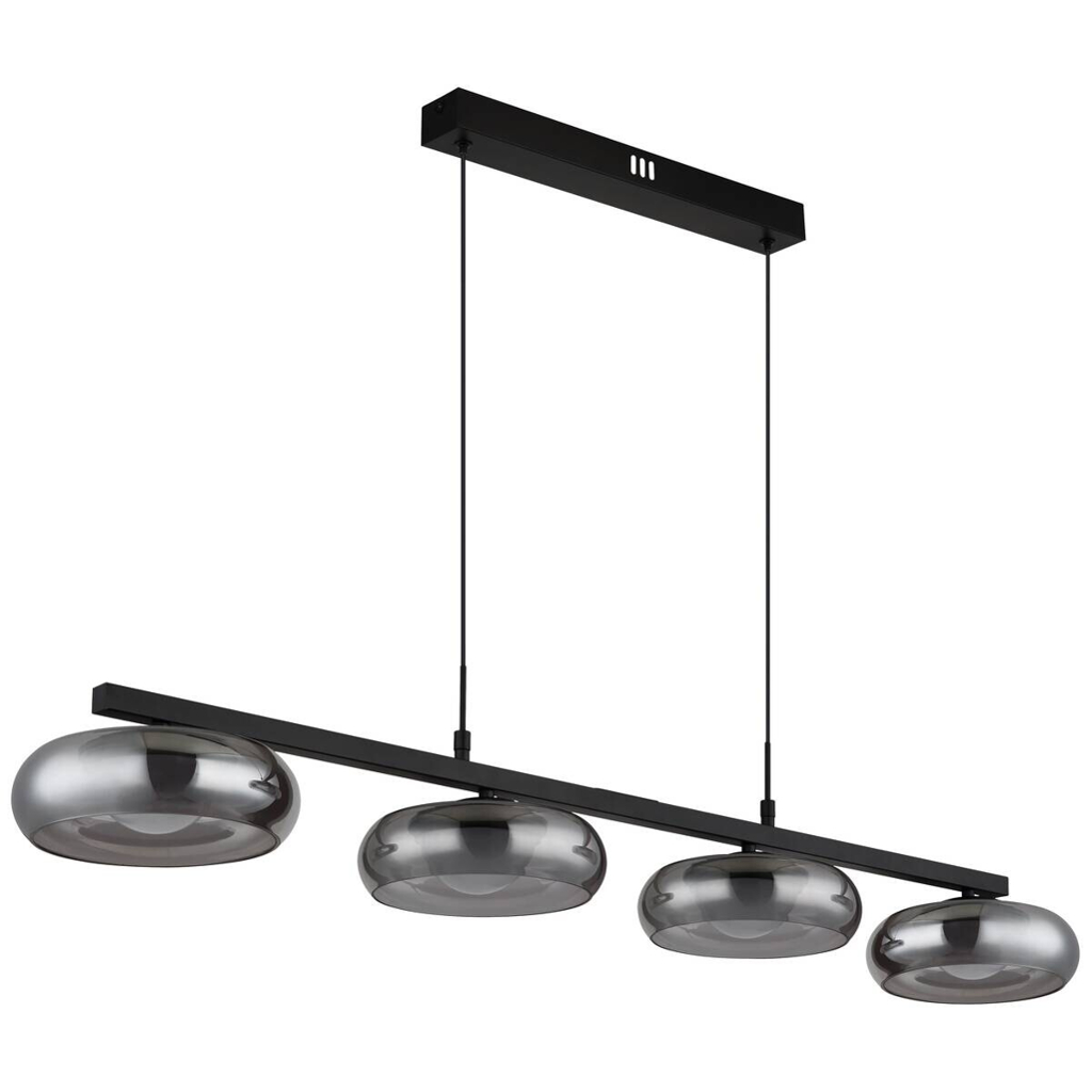 GLOBO Hängeleuchte
Rauch schwarz Glas Metall B/H/L: ca. 26x17x124 cm