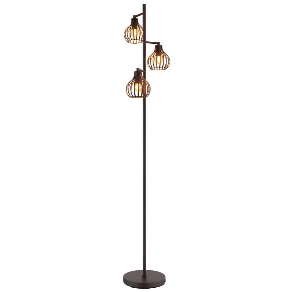 GLOBO Stehlampe
rostfarbig Metall H/D: ca. 161×31 cm E14 3 Brennstellen