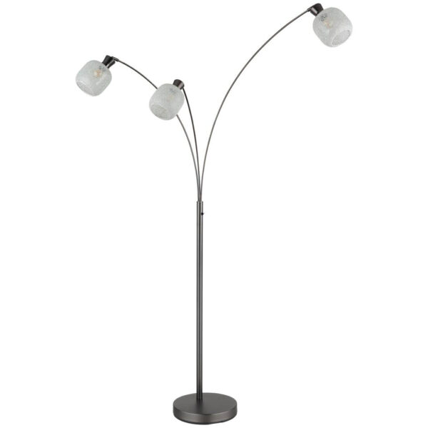 9007371569472 GLOBO Stehlampe
Chrom schwarz Metall Glas B/H/L: ca. 14x133x35 cm 3 Brennstellen