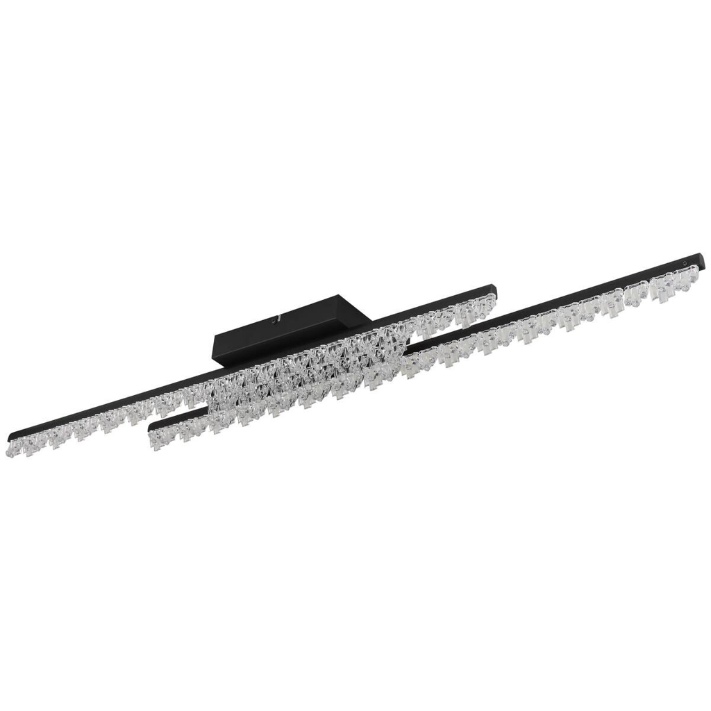 GLOBO Deckenleuchte schwarz Metall Aluminium B/H/L: ca. 9x104x14 cm