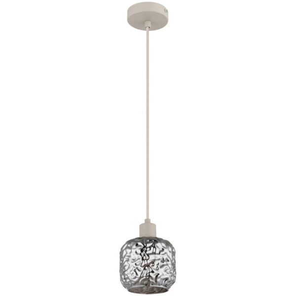 GLOBO Hängeleuchte
Rauch beige Glas Metall B/H/L: ca. 18x24x18 cm E27 1 Brennstellen