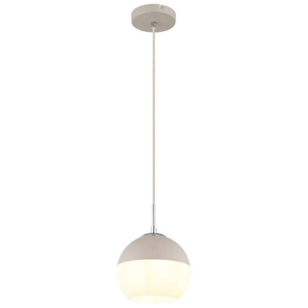 9007371569786 GLOBO Pendelleuchte
weiß Opal sand Glas Textil Metall H/D: ca. 120x20 cm E27 1 Brennstellen