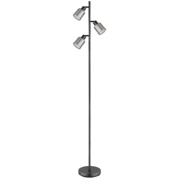 GLOBO Stehlampe
Chrom schwarz Glas Metall B/H/L: ca. 14,5x30,5x30,5 cm 3 Brennstellen