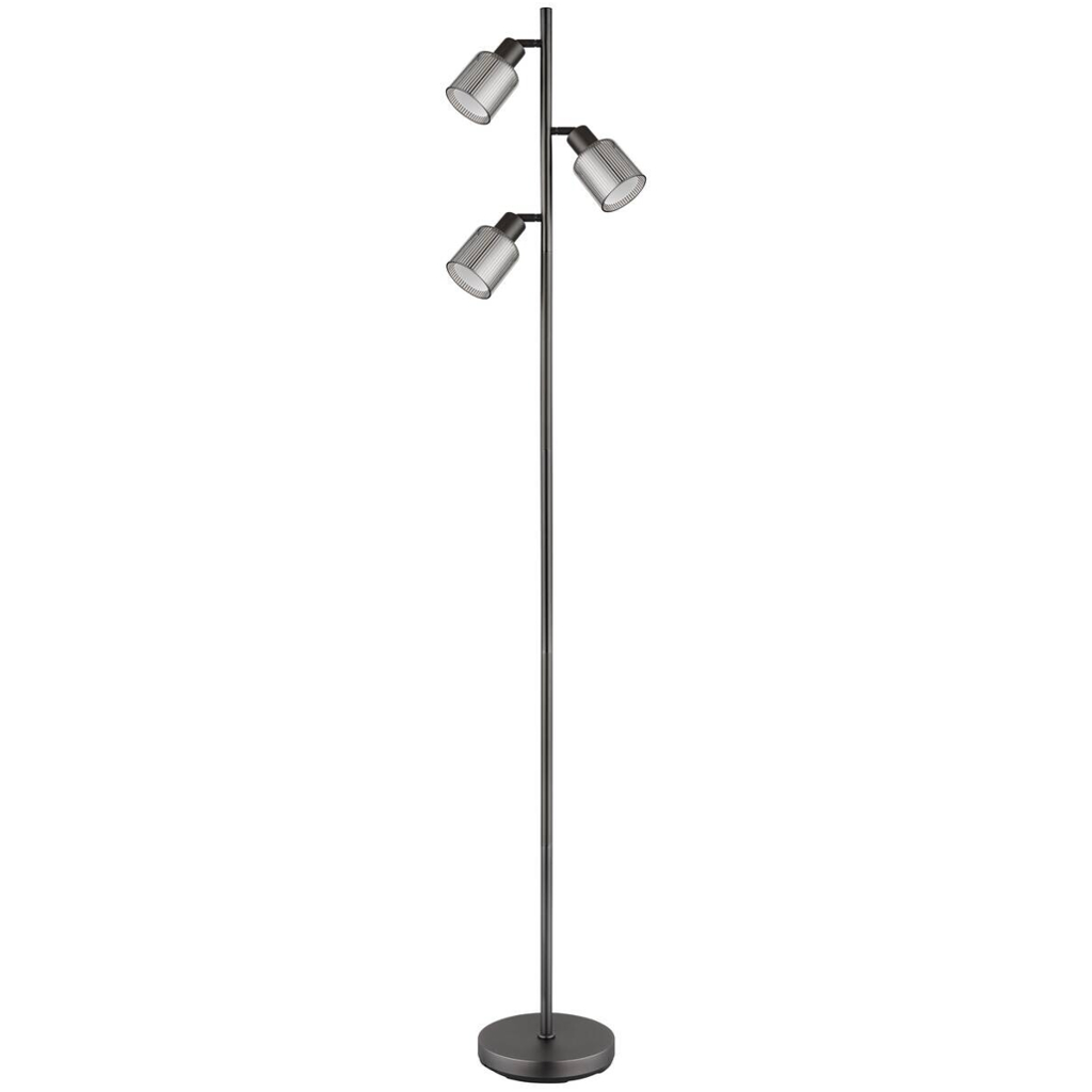 GLOBO Stehlampe
Chrom schwarz Glas Metall B/H/L: ca. 14,5×30,5×30,5 cm 3 Brennstellen