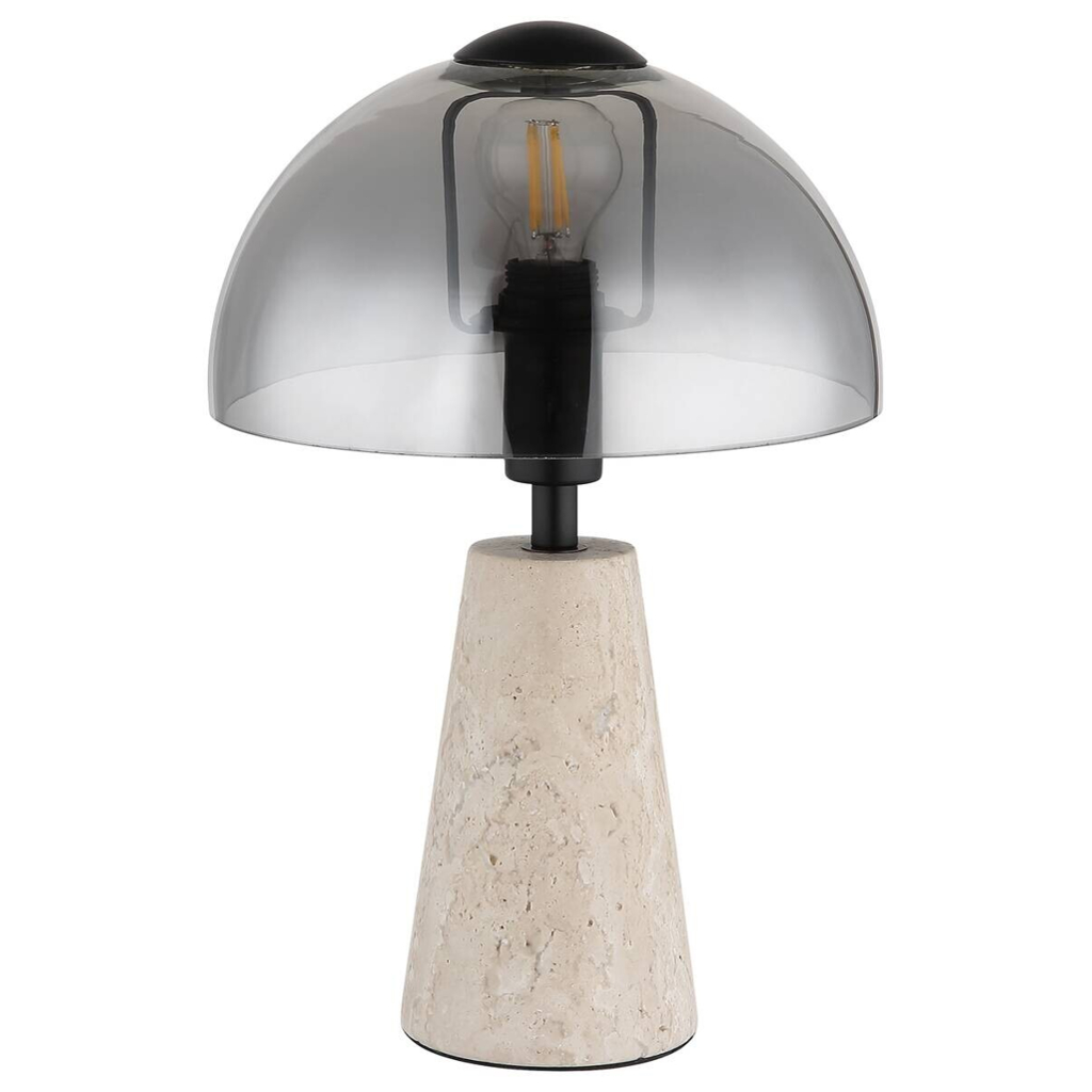 GLOBO Tischleuchte
sand schwarz Metall Glas B/H/L: ca. 25×31,5×25 cm E14 1 Brennstellen