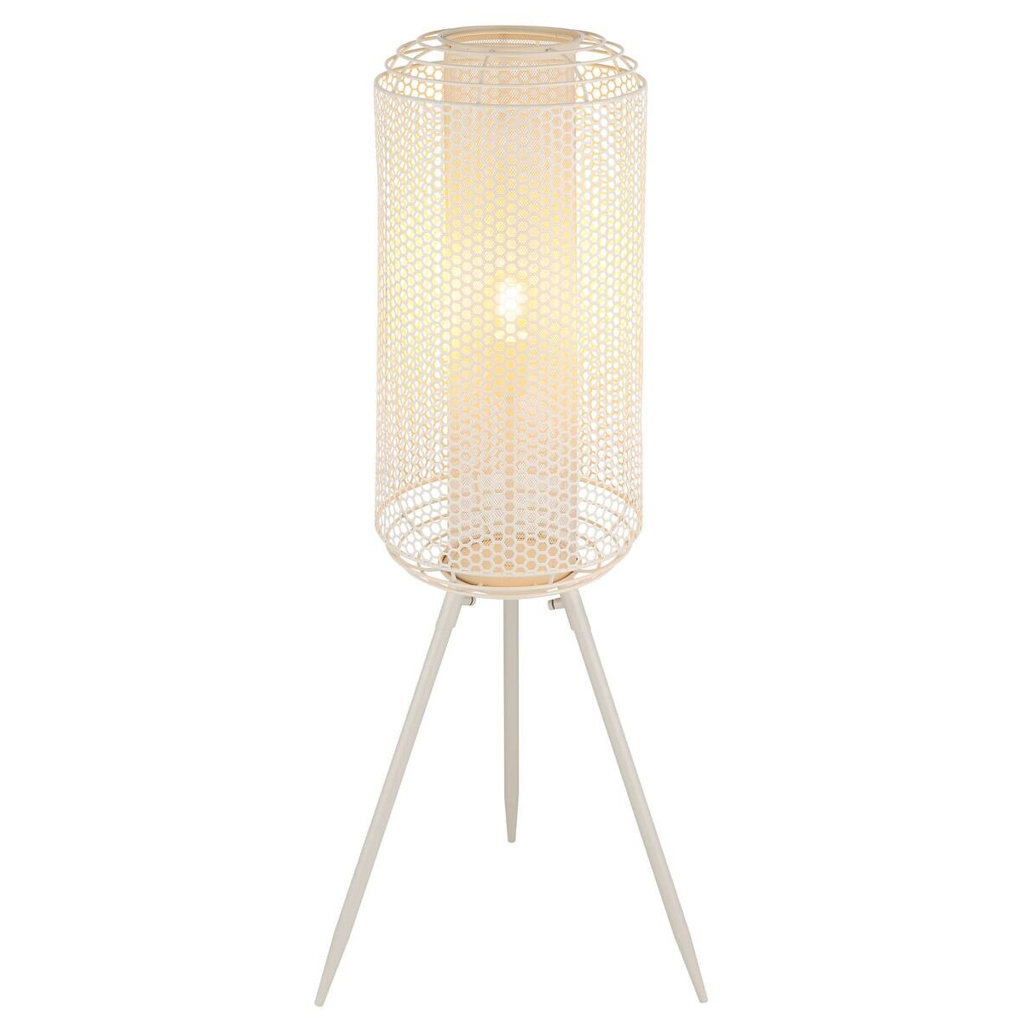 GLOBO Stehlampe
creme Metall H/D: ca. 110×30 cm E27 1 Brennstellen