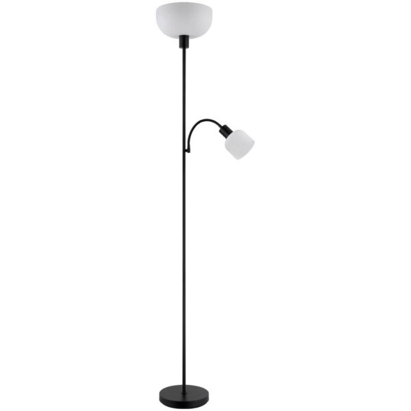 GLOBO Stehlampe
schwarz Metall Kunststoff B/H/L: ca. 14,5x67,5x33 cm 2 Brennstellen