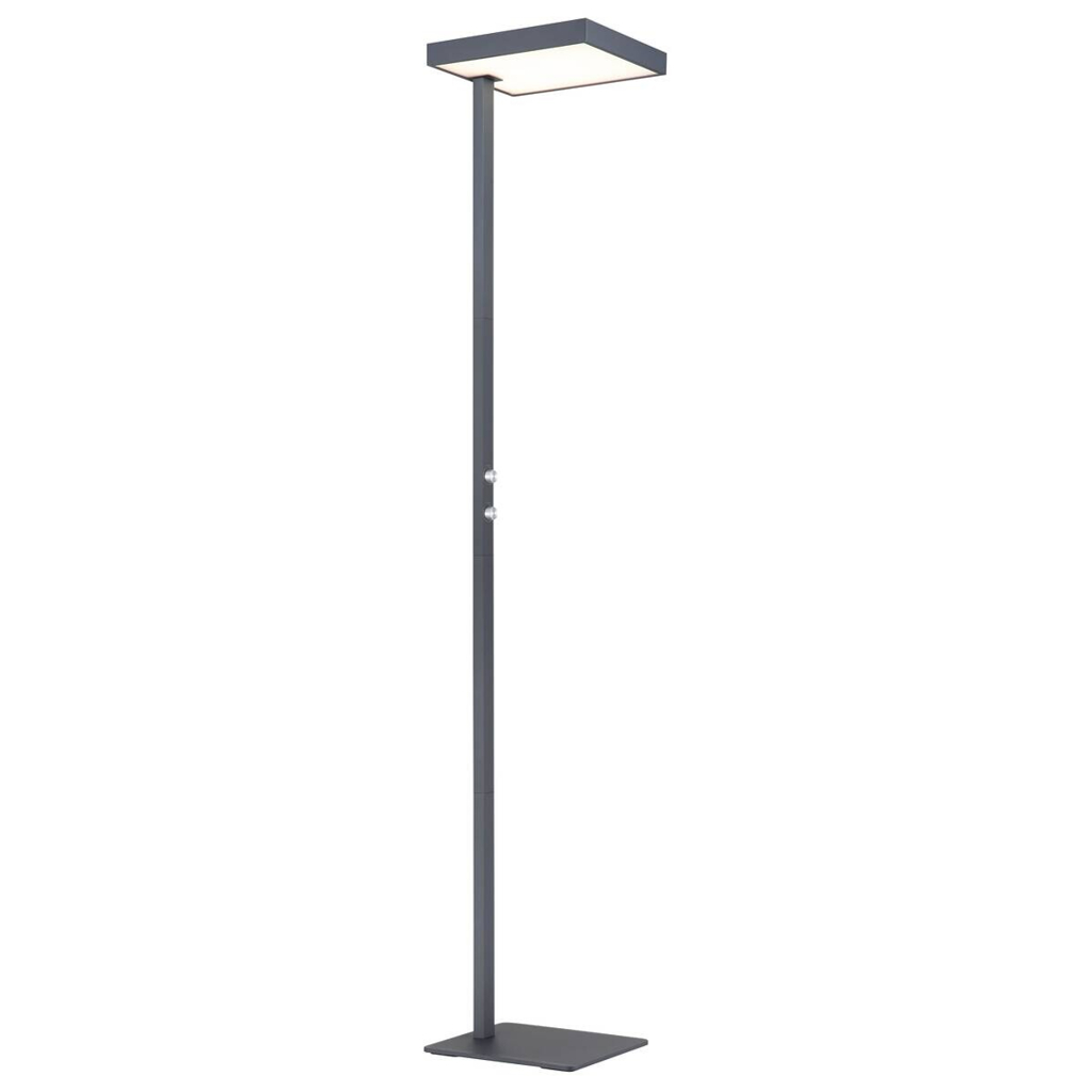 GLOBO Stehlampe
Opal schwarz anthrazit Metall Aluminium Kunststoff B/H/L: ca. 28×184,8×40 cm 2 Brennstellen