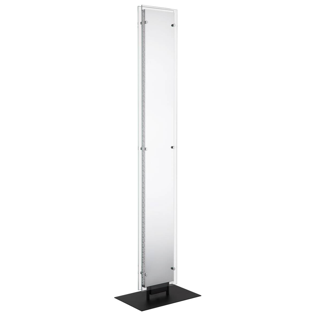 GLOBO Stehlampe
schwarz klar Kunststoff Aluminium Glas B/H/L: ca. 20x117x30 cm 1 Brennstellen