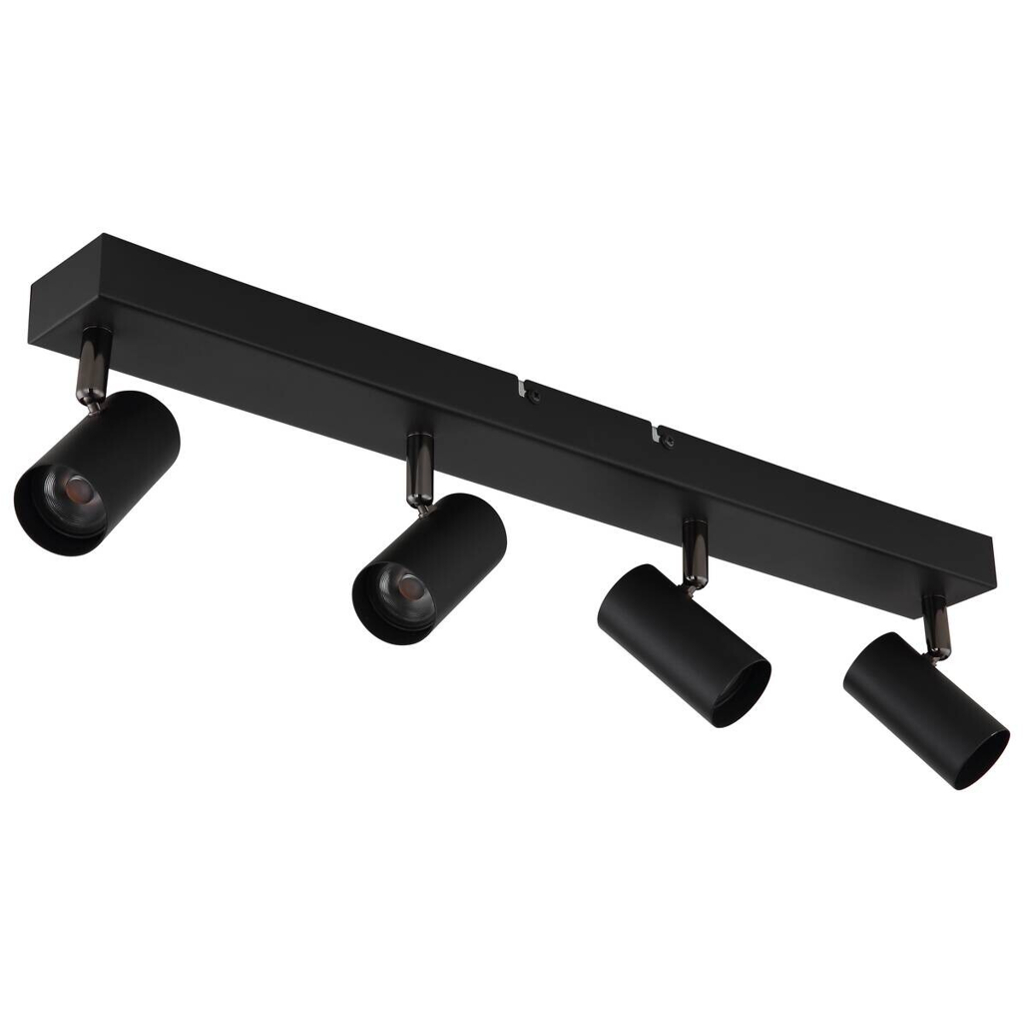 GLOBO Strahler schwarz Chrom Aluminium Metall B/H/L: ca. 7x57x12 cm 4 Brennstellen