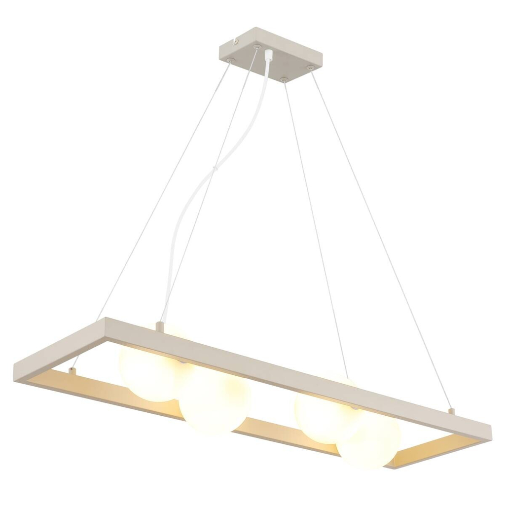 GLOBO Pendelleuchte
sand Opal Glas Metall B/H/L: ca. 24x150x84 cm G9 4 Brennstellen