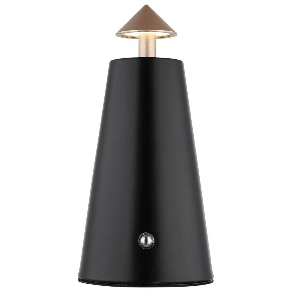 GLOBO LED-Tischleuchte
mattschwarz schwarz Cappuccino Metall Kunststoff Stein H/D: ca. 19×9 cm 1 Brennstellen