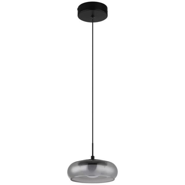 GLOBO Hängeleuchte
schwarz Rauch Glas Metall B/H/L: ca. 26x18x26 cm