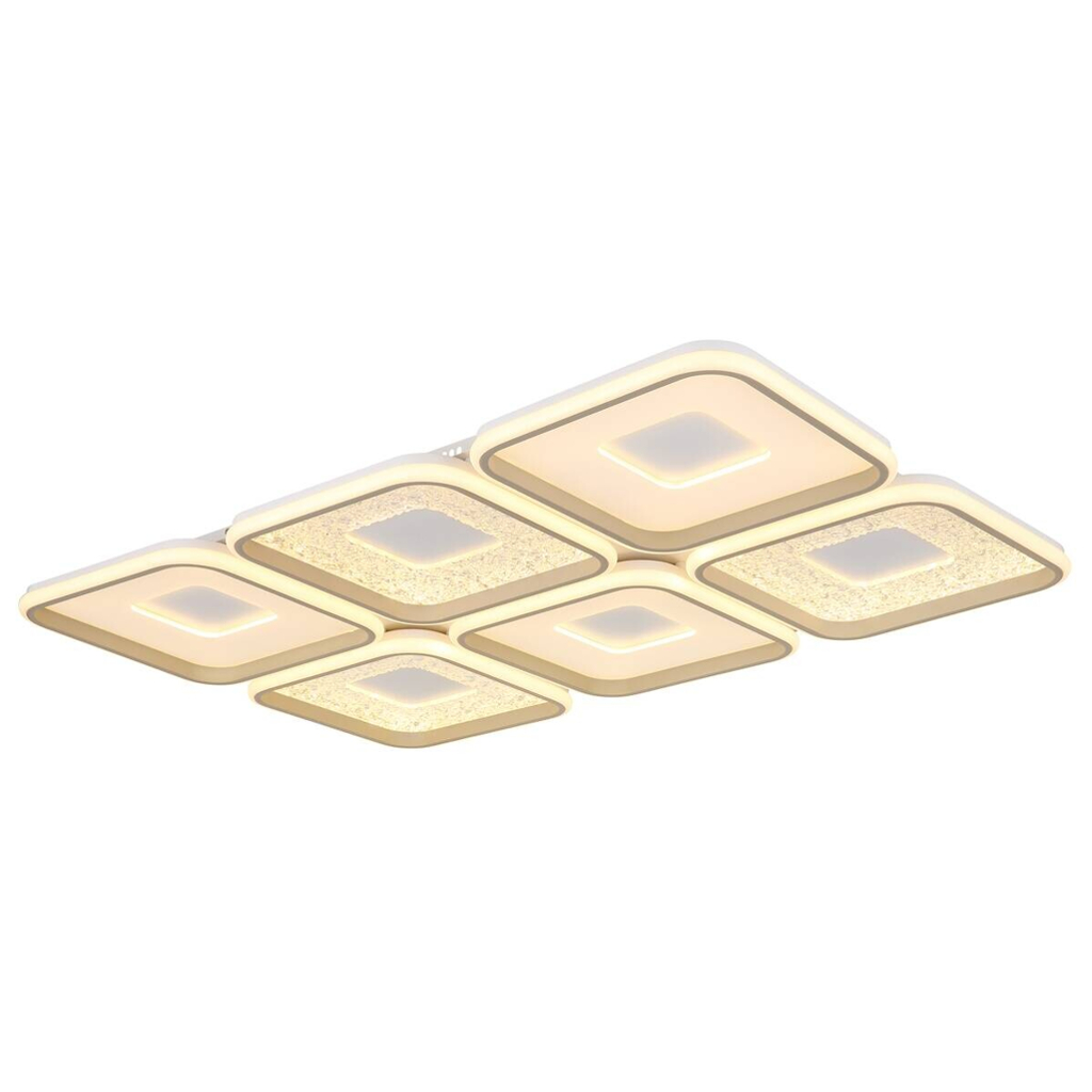 GLOBO LED-Deckenleuchte Opal sand weiß Kunststoff Metall B/H/L: ca. 67x7,8x100,1 cm 1 Brennstellen
