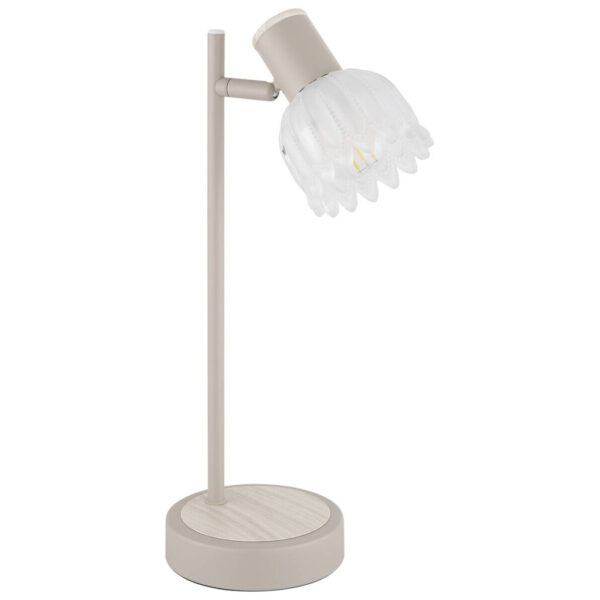 9007371578931 GLOBO Tischleuchte
sand Glas Metall B/H/L: ca. 13x36,5x13 cm E14 1 Brennstellen