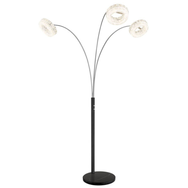 GLOBO Stehlampe
klar schwarz Metall Acryl Glas B/H/L: ca. 102x190x82,5 cm 1 Brennstellen