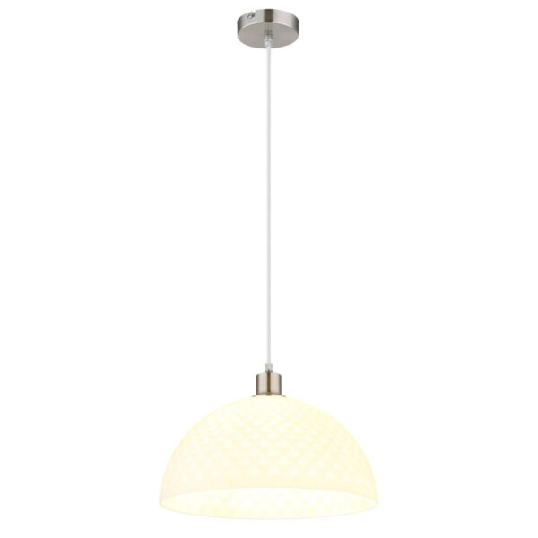 GLOBO Pendelleuchte
Opal nickel Glas Metall PVC H/D: ca. 120x35 cm E27 1 Brennstellen