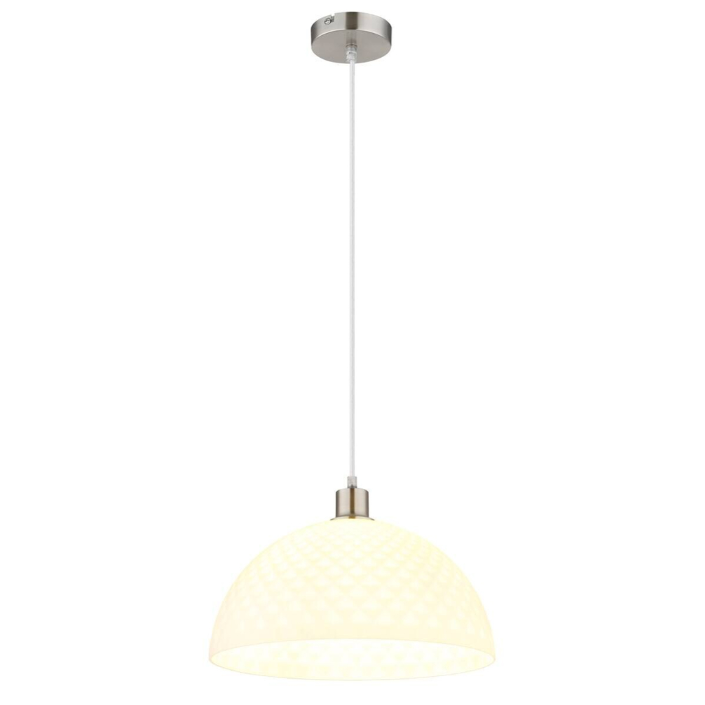 GLOBO Pendelleuchte
Opal nickel Glas Metall PVC H/D: ca. 120×35 cm E27 1 Brennstellen