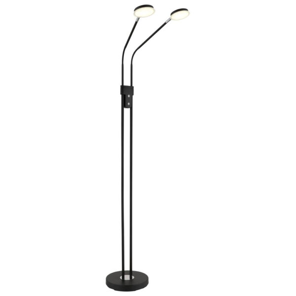 GLOBO Stehlampe
schwarz Metall B/H/T: ca. 25x173x55 cm 2 Brennstellen