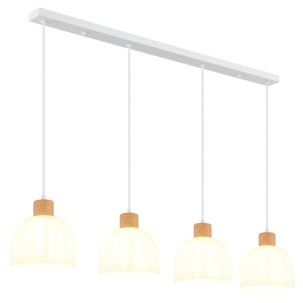 9007371581009 GLOBO Pendelleuchte
weiß Opal Glas Metall B/H/T: ca. 20x120x113 cm E27 4 Brennstellen