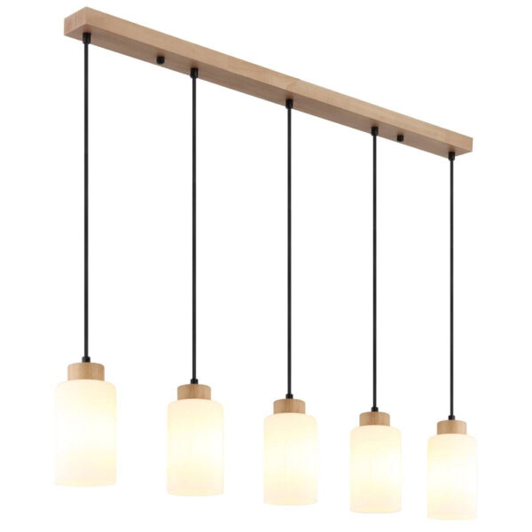 9007371583249 GLOBO Pendelleuchte
Opal braun Holz Glas B/H/T: ca. 10x120x100 cm E27 5 Brennstellen