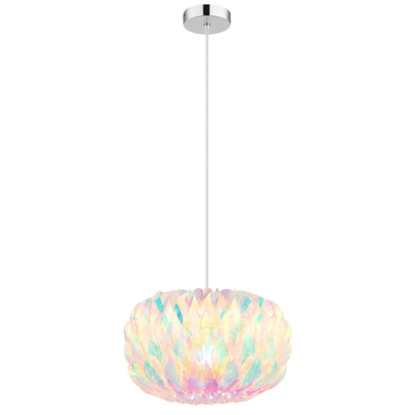 GLOBO Pendelleuchte
Chrom Kunststoff Metall H/D: ca. 120x35 cm E27 1 Brennstellen
