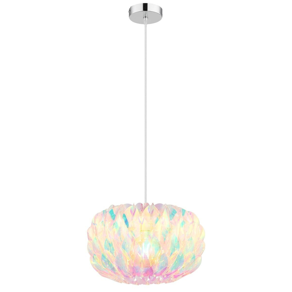 GLOBO Pendelleuchte
Chrom Kunststoff Metall H/D: ca. 120×35 cm E27 1 Brennstellen
