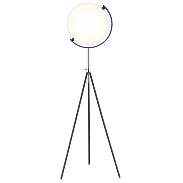 Globo - LED-Stehlampe schwarz Metall Aluminium H/T: ca. 168x67,6 cm 1 Brennstellen in Schwarz