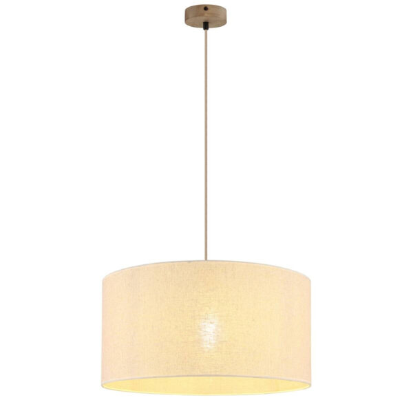 GLOBO Pendelleuchte Jule
braun Leinen Holz H/D: ca. 120x50 cm E27 1 Brennstellen