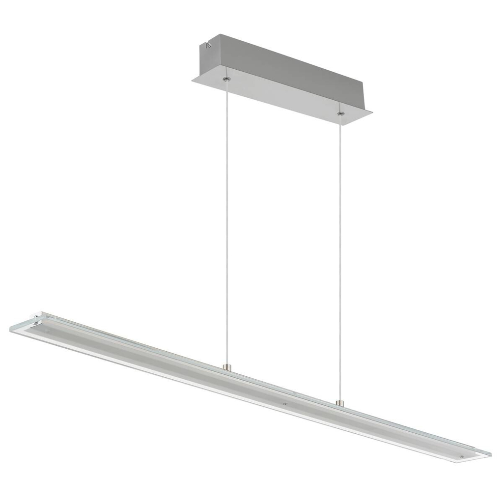 GLOBO Hängeleuchte
klar nickel Metall Glas B/H/L: ca. 9x150x115 cm 1 Brennstellen