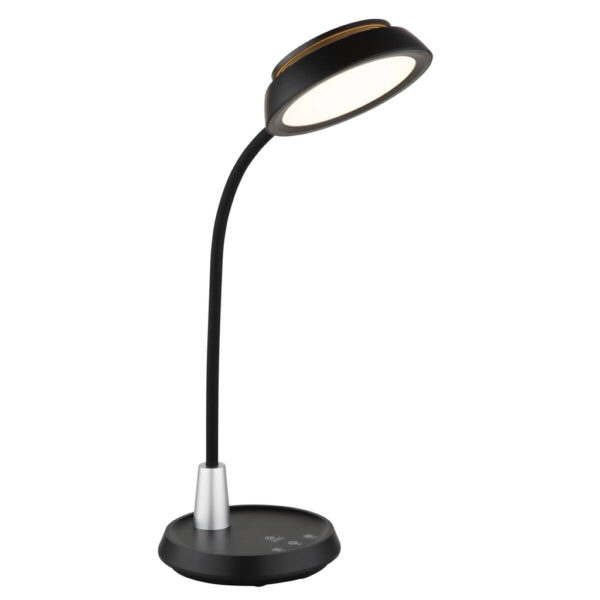 9007371589159 GLOBO Tischleuchte
schwarz Opal silber Silikon PVC Kunststoff B/H/L: ca. 17,2x44,8x30,6 cm 1 Brennstellen