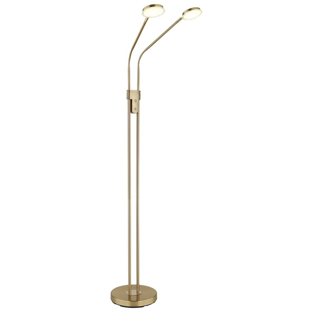 GLOBO Stehlampe
messing Metall B/H/T: ca. 25x173x93 cm 2 Brennstellen
