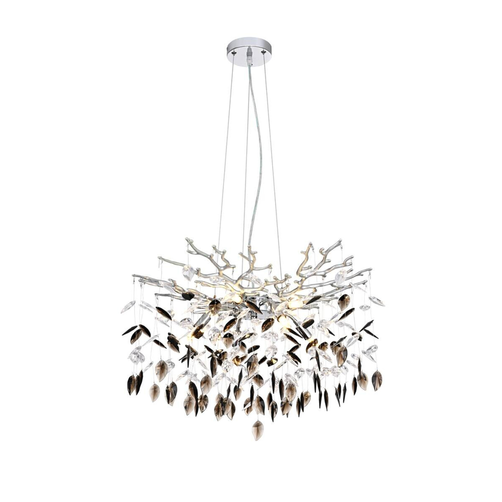 GLOBO Pendelleuchte Danna
Chrom Metall Kunststoff Acryl H/D: ca. 120×60 cm G9 8 Brennstellen