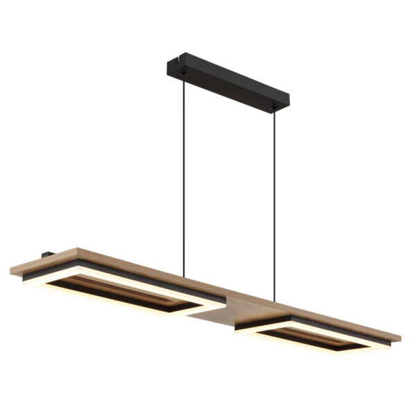 GLOBO Pendelleuchte
dunkelbraun Opal schwarz Kunststoff Metall MDF B/H/L: ca. 18x120x90 cm 1 Brennstellen