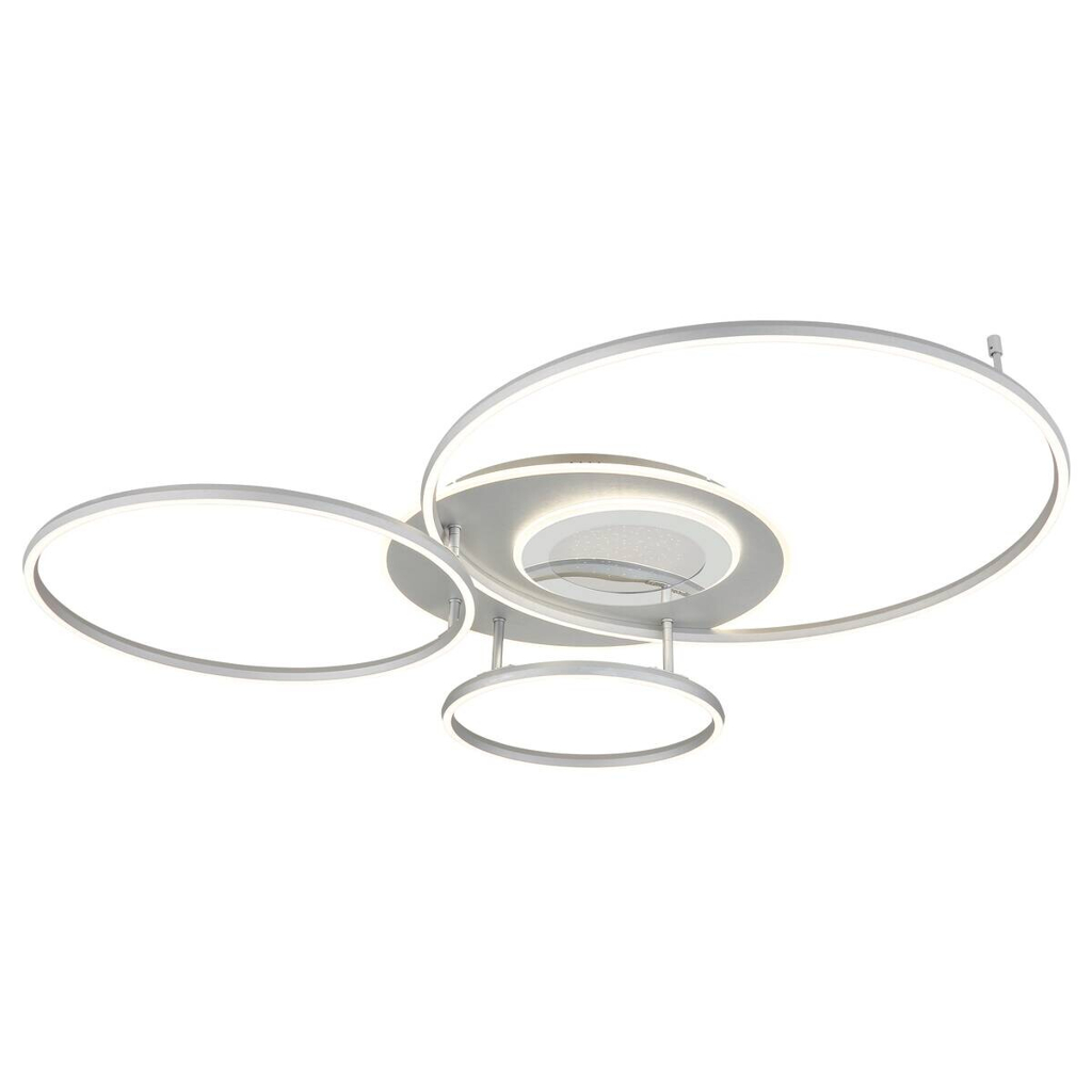 GLOBO LED-Deckenleuchte silber Aluminium Metall B/H/T: ca. 86,4x13x116,6 cm 1 Brennstellen
