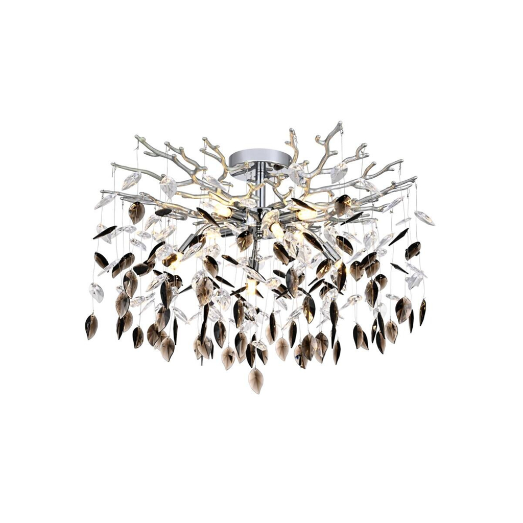 GLOBO Deckenleuchte Danna Chrom Metall Kunststoff Acryl H/D: ca. 120x60 cm G9 8 Brennstellen