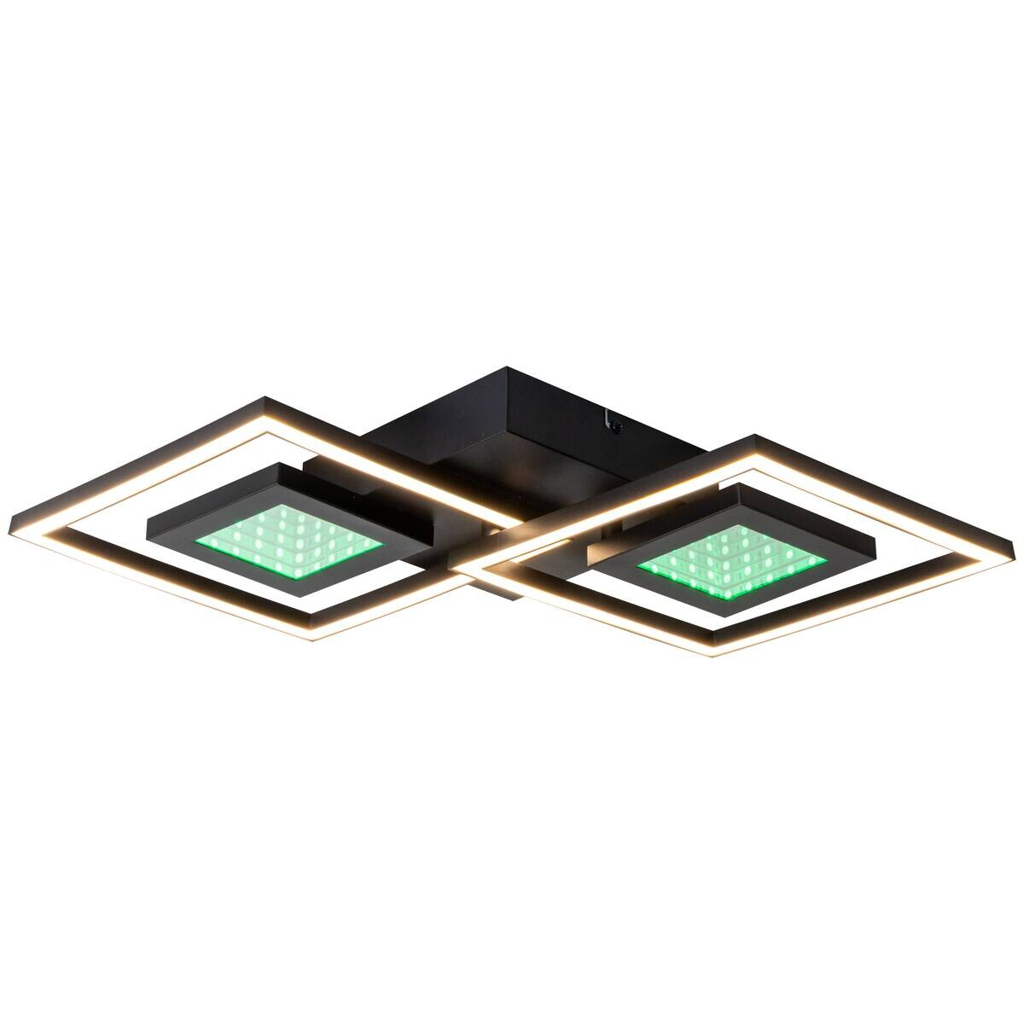NOLO Deckenleuchte Kenny schwarz Metall B/H/L: ca. 35x6x64 cm